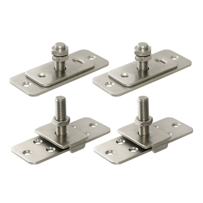 Комплект монтажных пластин SLD.Comfort-PRO/telescope.static door plates, цвет: CP хром