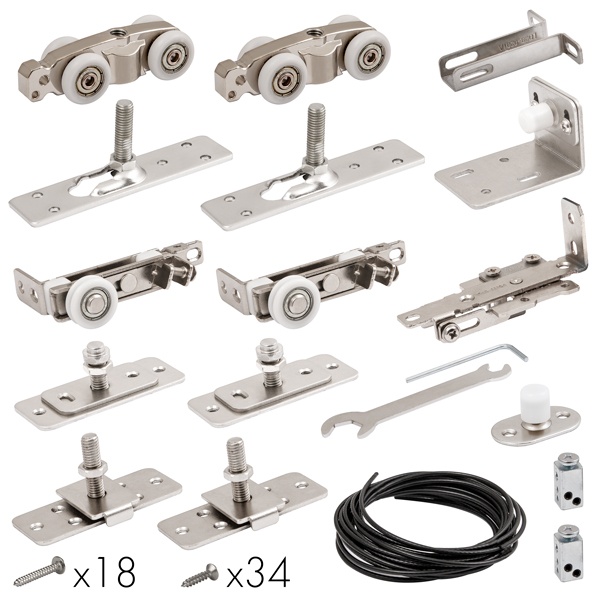 Комплект для телескопического открывания SLD.Comfort-PRO.SET5.telescope/80, цвет: CP хром