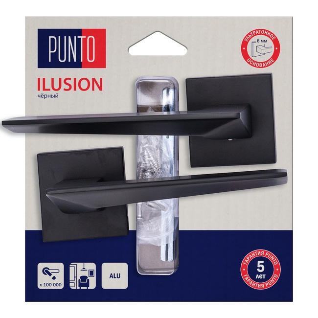 Ручка раздельная LM/A KQS52ILUSION/HD BL-24 черный BL черный