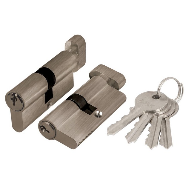Цилиндровый механизм AX1002Knob70 (30+10+30)/HD, цвет: AB Бронза