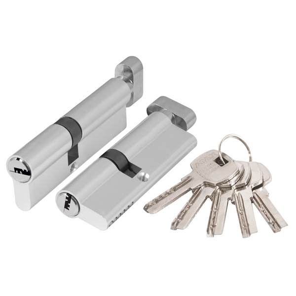 Цилиндровый механизм AX2002Knob70 (30+10+30), цвет: CP хром