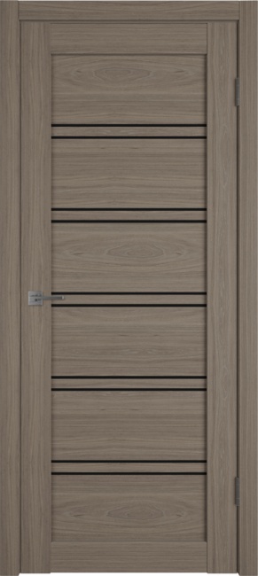 Дверь Atum Pro 28 экошпон стекло Black Gloss, цвет: brun oak