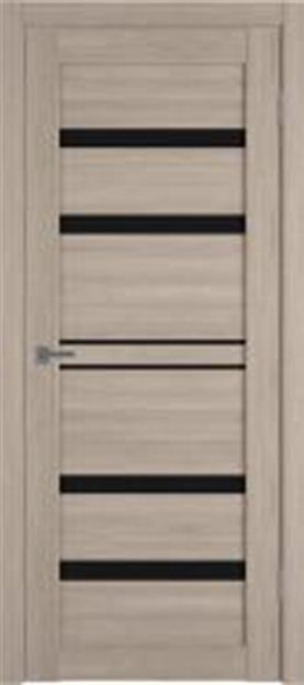 Двери Atun 26 экошпон Red Oak стекло Black Glass, цвет: Red Oak