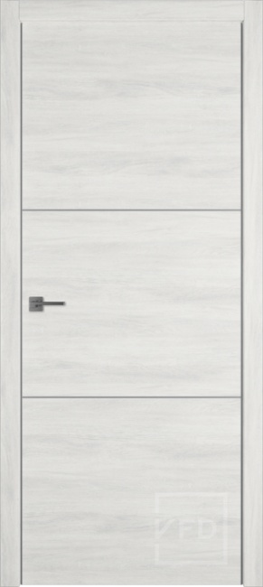 Дверь Urban 2 алюминиевая кромка и молдинги Silver Mould, цвет: Nord vellum
