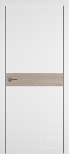 Дверь Urban H алюминиевая кромка и вставка Red Oak, цвет: Emalex ice
