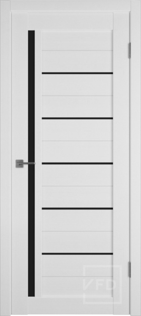 Дверь VFD Atum 1 Black Gloss экошпон стекло Black Gloss, цвет: Snow