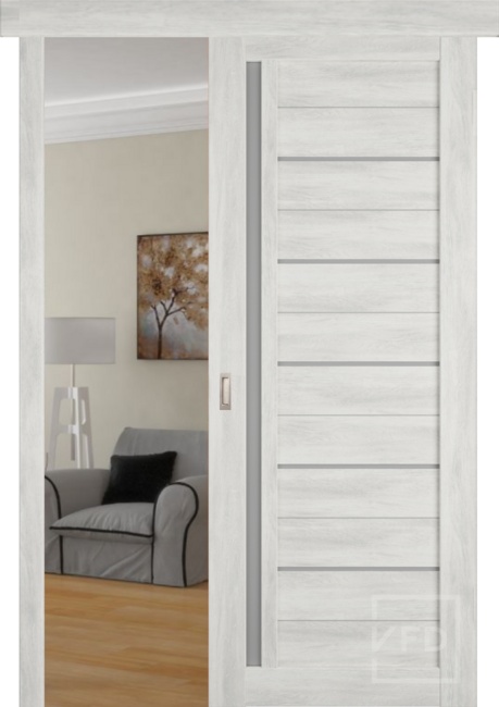 Раздвижная дверь Atum 1 экошпон Nord vellum, цвет: Nord vellum