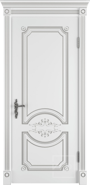 Дверь Milana 3D Polar PS эмаль с патиной серебро, цвет: Polar patina silver