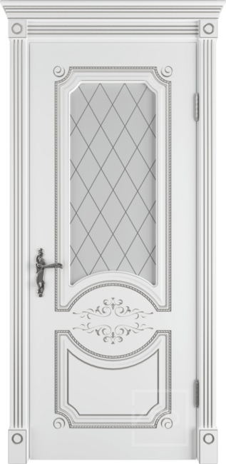 Дверь Milana 3D Polar Patina Silver Art Cloud, цвет: Polar patina silver