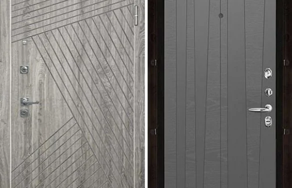 Дверь входная Nova, цвет дуб мелфорд грей софт, панель - trend цвет grigio (ral 7015) Grigio (Ral 7015)