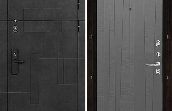 Дверь входная Флагман Доминион, цвет Бетон черный, панель - trend цвет grigio (ral 7015) Grigio (Ral 7015)