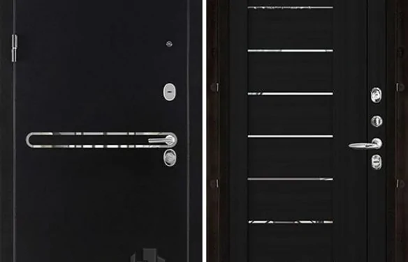 Дверь входная Президент S1Z, цвет графит с блестками антик, панель - light 2110 (зеркало) цвет шоко велюр Шоко велюр