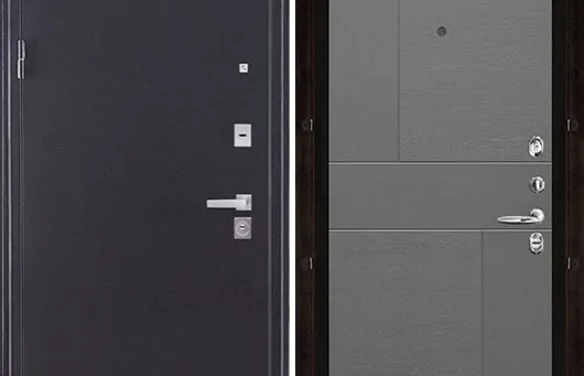 Дверь входная Колизей Плюс, цвет темное серебро антик, панель - fusion цвет grigio (ral 7015) Grigio (Ral 7015)