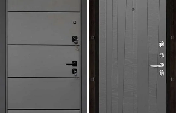 Дверь входная Liberty H4 (Либерти), цвет h4 Силк Титан, панель - trend цвет grigio (ral 7015) Grigio (Ral 7015)