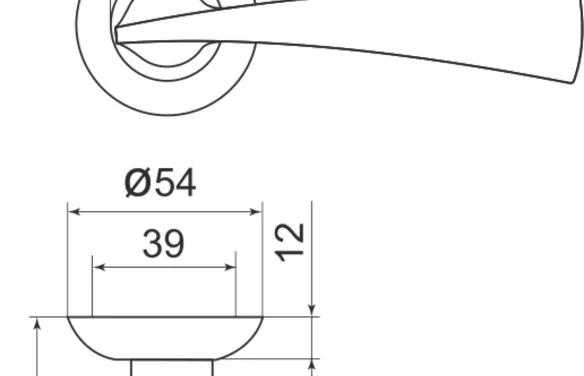 Ручка раздельная RLD54Columba (Columba LD80) SN/CP-3 матовый никель/хром SN-матовый-никель_CP-хром