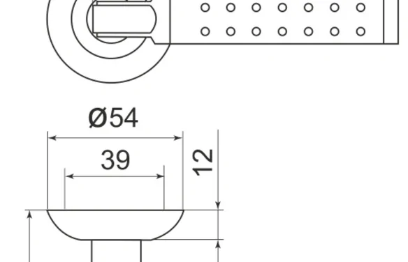 Ручка раздельная RLD54Eridan37 (Eridan LD37) SN/CP-3 матовый никель/хром TECH (кв 8х140) SN-матовый-никель_CP-хром