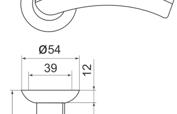 Ручка раздельная RLD54Libra27 (Libra LD27) SN/CP-3 матовый никель/хром SN-матовый-никель_CP-хром