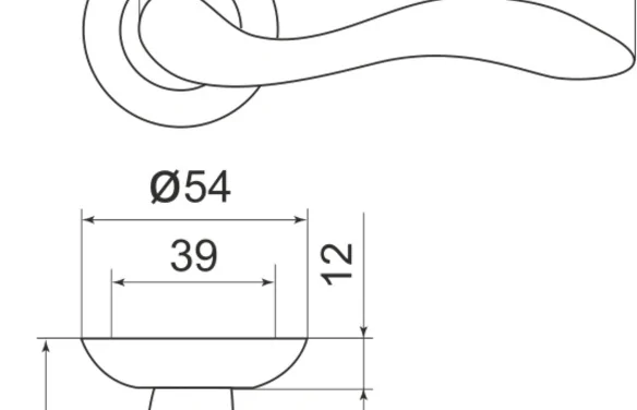 Ручка раздельная RLD54Selena (Selena LD19) SN/CP-3 матовый никель/хром SN-матовый-никель_CP-хром