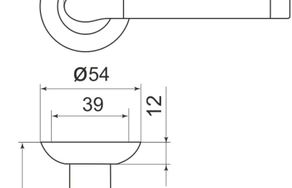 Ручка раздельная RLD54Stella (Stella LD28) SN/CP-3 матовый никель/хром TECH (кв 8х140) SN-матовый-никель_CP-хром