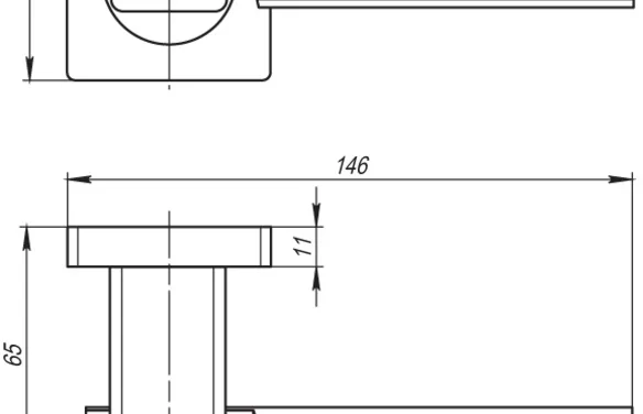 Ручка раздельная KSQ52TRINITY (TRINITY SQ005) SN/CP-3 матовый никель/хром SN-матовый-никель_CP-хром