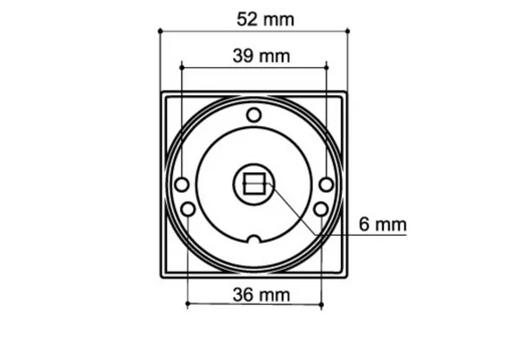 Ручка поворотная BK6KSQ52 (BK6/SQ) MWSC-33 итальянский тисненый MWSC итальянский тисненый