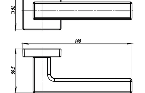 Ручка раздельная KUSQ52SCREEN (SCREEN USQ8) SN/CP-3 матовый никель/хром SN матовый никель/CP хром