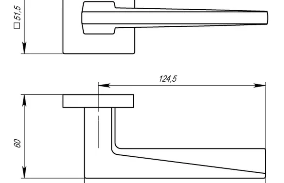 Ручка раздельная KUSS52MORI (MORI USS) SN-3 матовый никель SN МатНикель