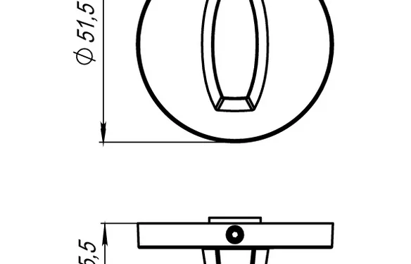 Ручка поворотная BK6RURS52 (WC-BOLT BK6 URS) SN-3 матовый никель SN МатНикель