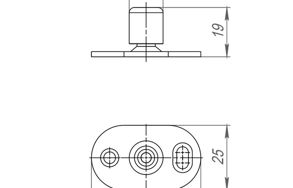Нижний направляющий ролик SLDComfort/Comfort-PRObottom roller  CP хром