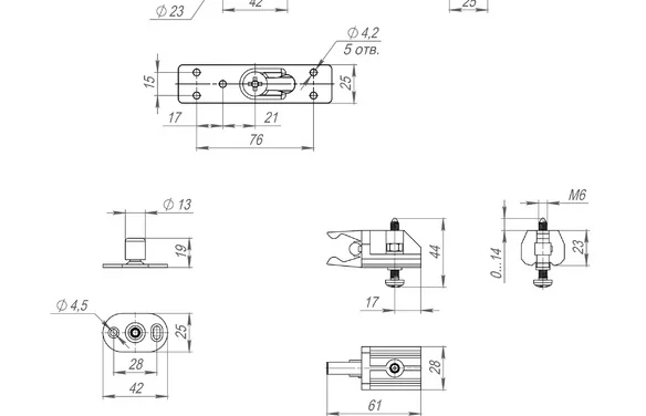 Комплект для раздвижных дверей SLDComfort-PROSET1rollers/80 CP хром