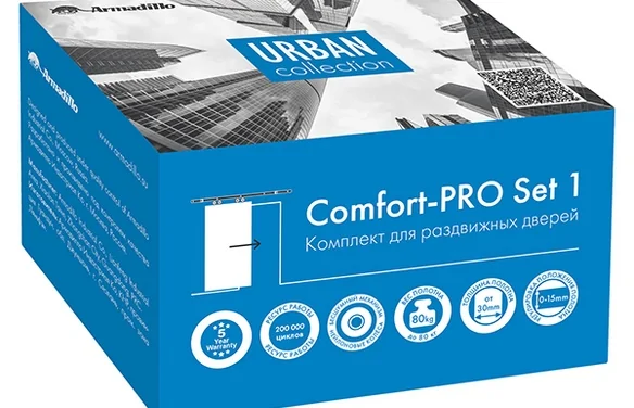 Комплект для раздвижных дверей SLDComfort-PROSET1rollers/80 CP хром