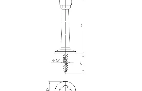 Упор дверной настенный STOPPER/15 (DS-15) AB бронза AB Бронза