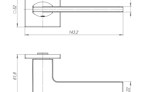 Ручка раздельная KARCQ52MAIN BL-24 черный BL черный