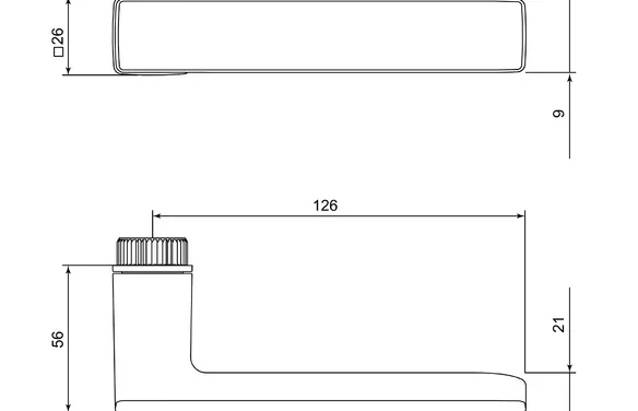 Ручка раздельная KELQ27GANT CP-8 хром CP хром