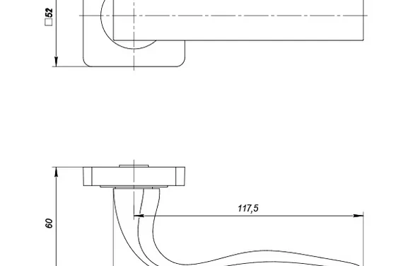 Ручка раздельная KZQ51INTEGRA (INTEGRA ZQ) BL-24 черный BL черный