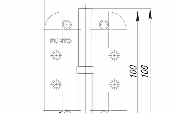 Петля съемная IN4100SR-R14 PN правая (S100113/R14-4R) перлникель ПОДВЕС PN перламутровый никель