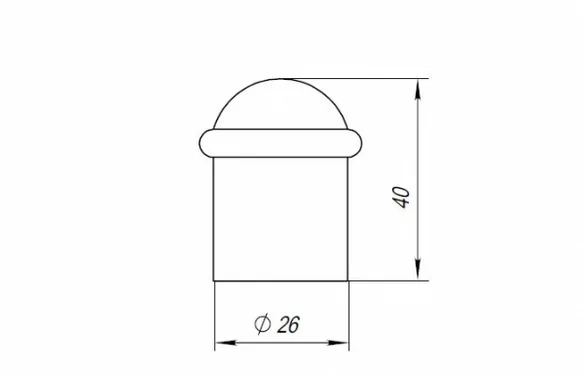 Упор дверной напольный DFIX/F40 (DS PF-40) BL-24 черный BL черный