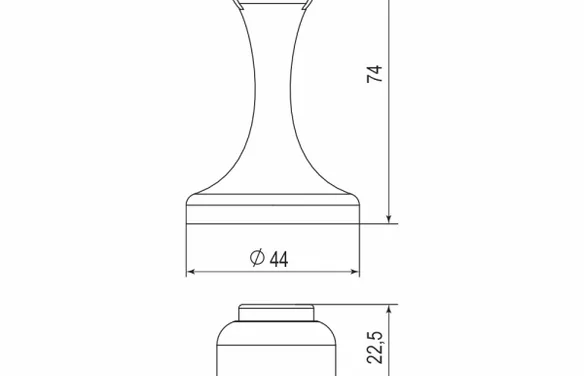Упор дверной напольный DFIX/MF45 (DSM-45) магнитный SN-3 матникель SN МатНикель