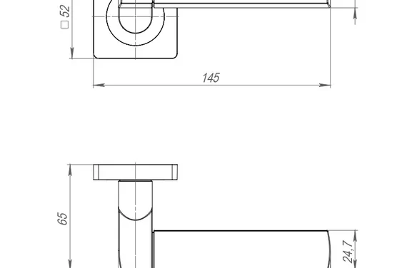 Ручка раздельная KJK51LIFT (LIFT JK) BL-24 черный BL черный