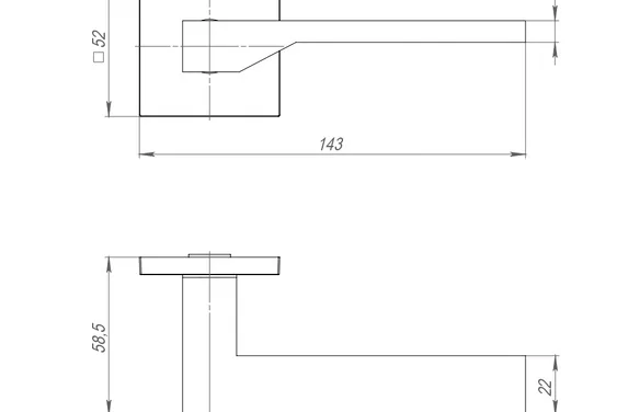 Ручка раздельная KJS51CLEVER BL-24 черный BL черный