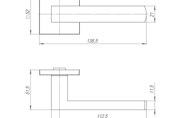 Ручка раздельная KJS51OPTIMAL CP-8 хром CP хром