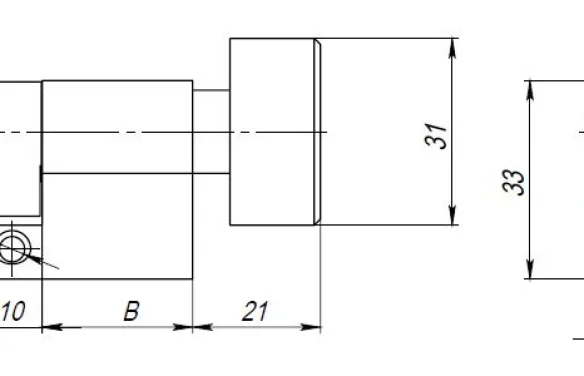 Цилиндровый механизм (AX102/80) AX1002Knob80 (35+10+35) CP хром с вертушкой CP хром