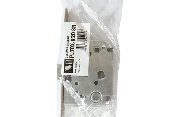 Защелка PLASTPL70X-R20 (PL70X-R20 SN) (врезная) SN мат никель упаковка SN МатНикель
