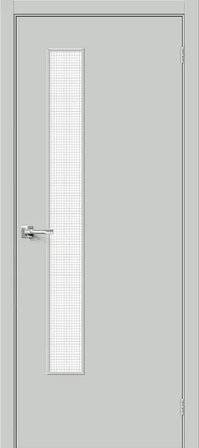 Дверь Браво-9 винил Wired Glass 12,5, цвет: Grey Pro