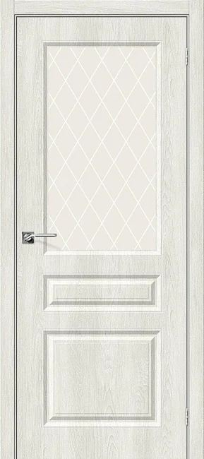 Дверь Скинни-15 винил White Сrystal, цвет: Casablanca