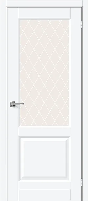 Дверь Неоклассик-33 ПЭТ White Сrystal, цвет: White Silk