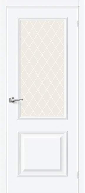 Дверь Классик-13 ПЭТ White Сrystal, цвет: White Silk