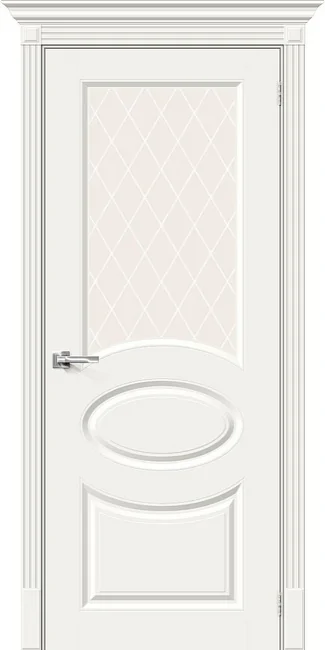 Дверь Скинни-21 эмаль White Сrystal, цвет: Whitey