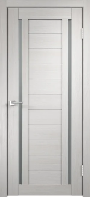 Дверное полотно Экошпон DUPLEX 2 600х2000 цвет Дуб белый стекло Мателюкс