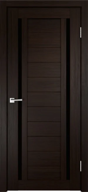 Дверь DUPLEX 2 стекло лакобель чёрное, цвет: Венге